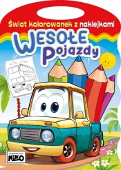 Świat kolorowanek z naklejkami. Wesołe pojazdy - Artur Rajch
