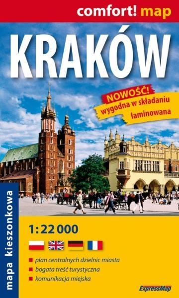 Kraków Mapa kieszonkowa 1:22 000