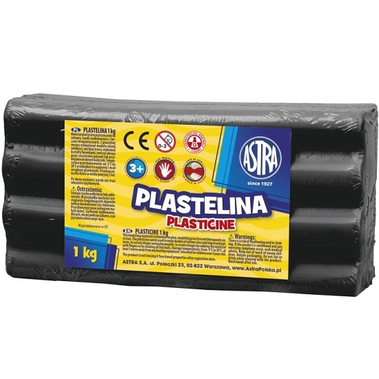 Plastelina Astra, 1 kg - czarna (303111024)