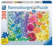 Ravensburger, Puzzle 300: Kwietna tęcza (17129)