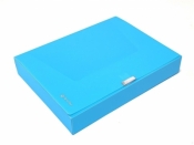 Teczka A4 box 55mm neon niebieska