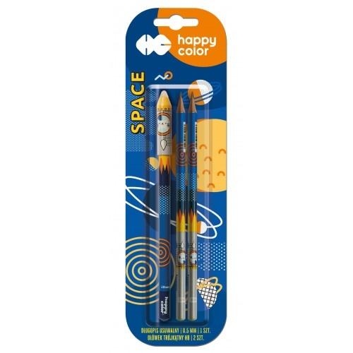 Długopis usuwalny + 2 ołówki - Space (429033)