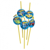 Słomki do napojów medalion Hot Wheels 21cm (10szt)