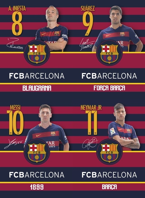 Zeszyt A5 FC Barcelona w kratkę 32 kartki 10 sztuk mix