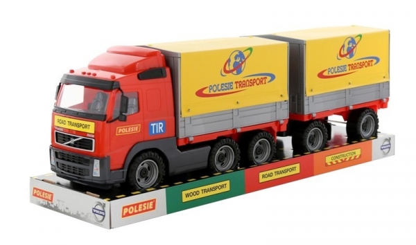 Volvo samochód z plandeką i przyczepą (58294)
