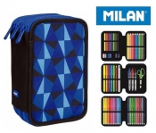 Piórnik MILAN 3-poziomowy z wyposażeniem BLUES (081364BU)