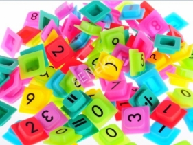 Puzzle silikonowe alfabet mix 100szt