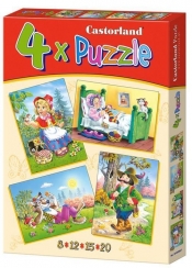 Puzzle x 4 - Czerwony Kapturek CASTOR (04294)