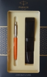 Zestaw upominkowy Parker: Długopis Parker Jotter pomarańczowy + Etui Pagani