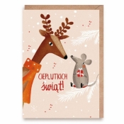 Kartka Bożonarodzeniowa Cieplutkich Świąt