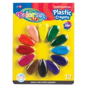 Kredki świecowe plastikowe Płatki Colorino kids 12 kolorów