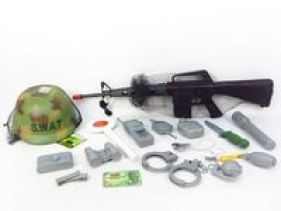 Karabin terkotka 70 cm. + hełm swat + akcesoria