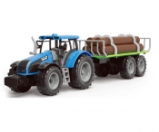Traktor z przyczepą z drewnem (110295)