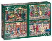 Puzzle 4x1000 Falcon Sklepy na rogu G3