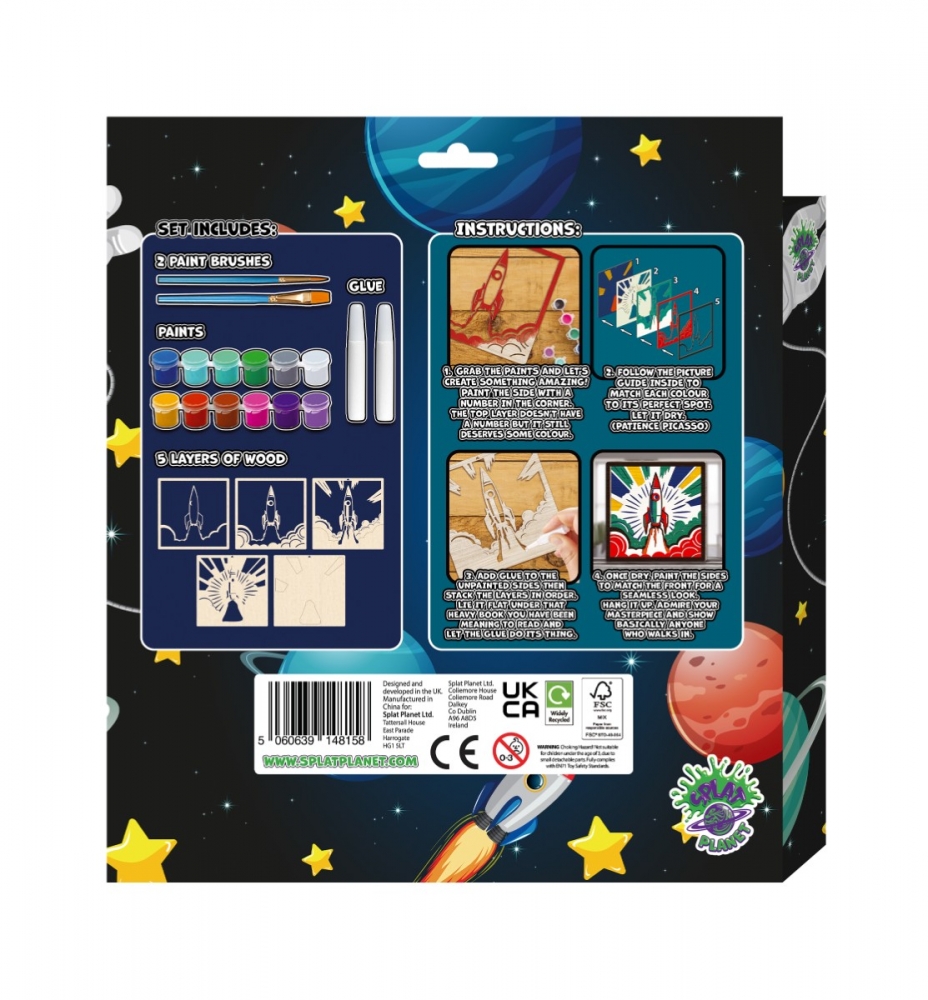 Zestaw do tworzenia obrazów z drewna - statek kosmiczny