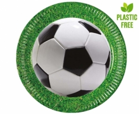 Talerzyki papierowe Football Party 23cm 8szt