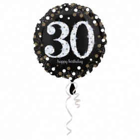 Balon foliowy okrągły 43 cm 30-urodziny (3212901)