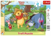 Puzzle ramkowe Kubuś Puchatek Zbieranie kwiatów 15 elementów (31129)