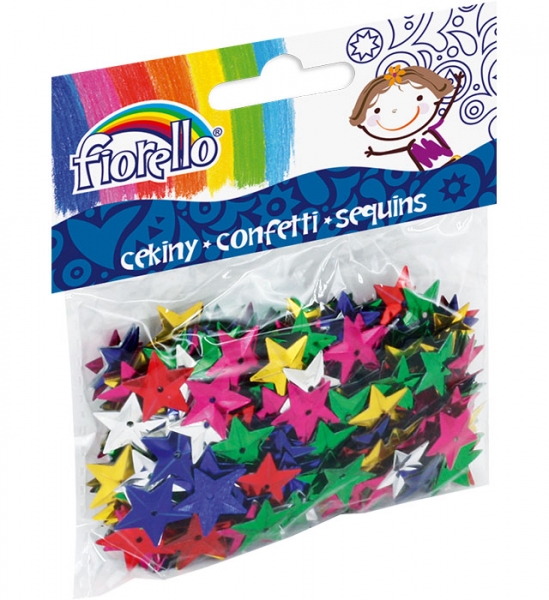 Confetti cekiny Fiorello, gwiazdki - kolorowe