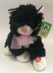 Kotka Pussy czarna miaucząca 21cm - <br />