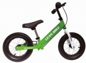 Rower biegowy z pompowanymi kołami zielony