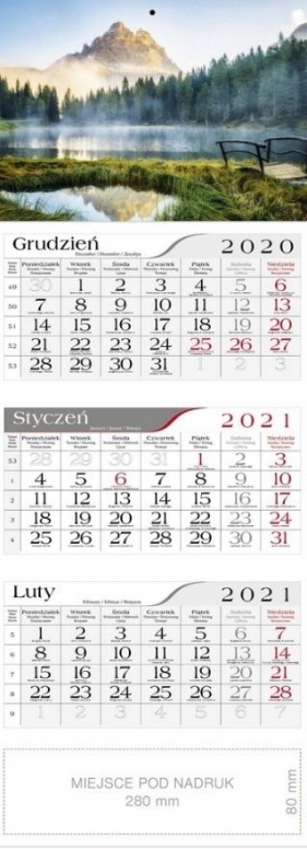 Kalendarz 2021 Trójdzielny O poranku CRUX