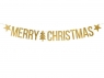  Baner Merry Christmas złoty 10.5x150cm