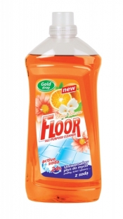 Floor, płyn uniwersalny do mycia z sodą oczyszczoną - Kwiat pomarańczy, 1,5L