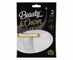 Balony Beauty&Charm pastelowe białe 2szt