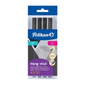 Długopis Pelikan Hang Stick 0,7mm - czarny, 4 szt.