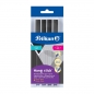 Długopis Pelikan Hang Stick 0,7mm - czarny, 4 szt.