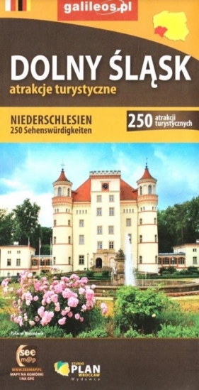 Mapa - Dolny Śląsk 250 atrakcji turystycznych - praca zbiorowa