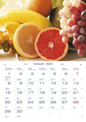 Kalendarz domowy 2024, miesięczny - Kuchenne Klimaty (TW-10-1)