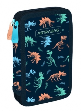 Astrabag, Piórnik podwójny bez wyposażenia - Dinosaur (AC2)