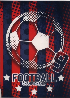 Zeszyt A5 w trzy linie kolorowe 16 kartek Football 5 sztuk