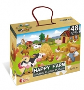 Puzzle podłogowe - Jumbo farma, 48 el. (125299)