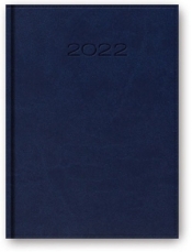 Kalendarz 2022 A5 dzienny z registrem oprawa vivella niebieski