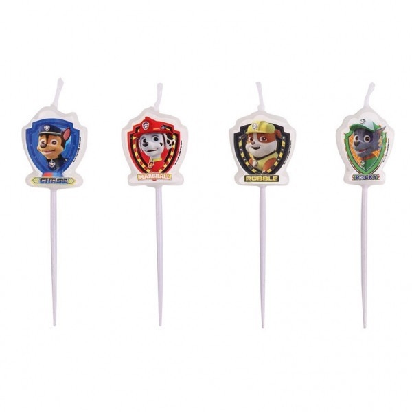 Mini świeczki Psi Patrol, 4 sztuki (999142)