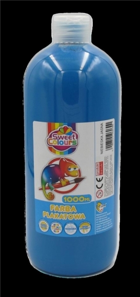 Farba plakatowa jasnoniebieska 1000ml