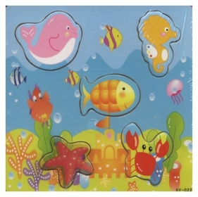 Puzzle drewniane układanka Rybki