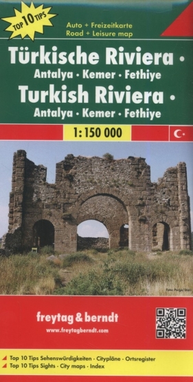 Mapa Turecka Riwiera Antalya-Fethiye 1: 150 000