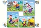 Puzzle x 4 - Trzy świnki CASTOR (04300)
