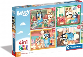 Clementoni, Puzzle SuperColor 4w1 72: Bluey (21530)