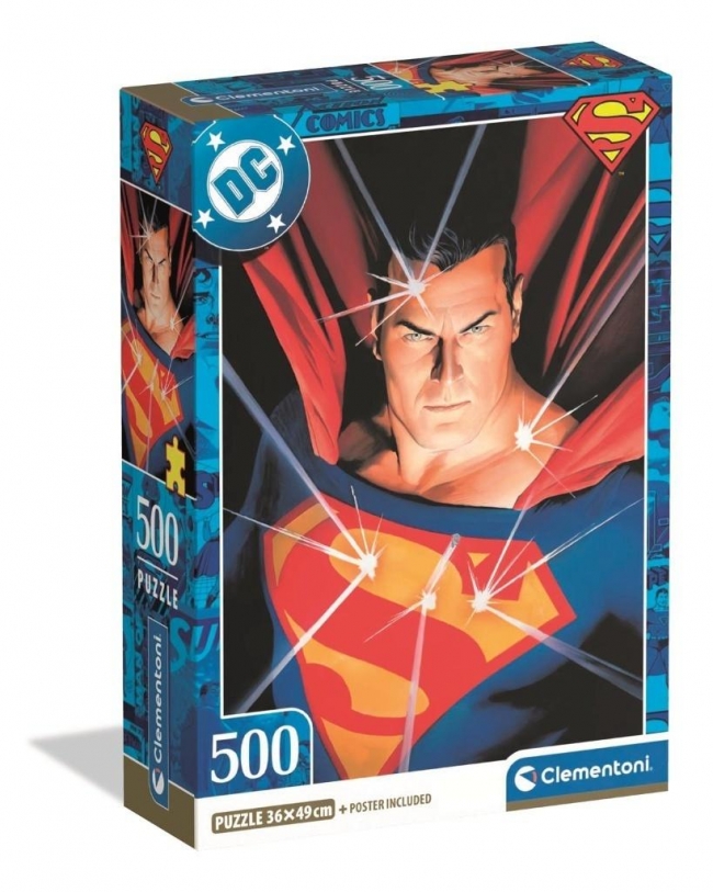 <img src='https://webimage.pl/pics/300/6/d8005125356010.jpg' style='height:440px' /> Puzzle 500 Compact DC Superman