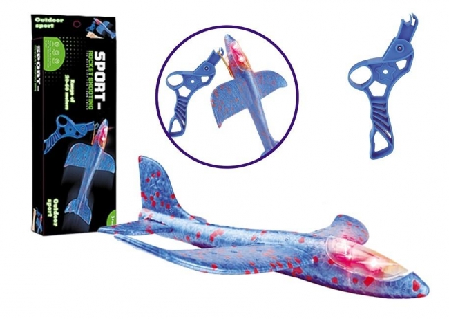 Samolot z wyrzutnią niebieski