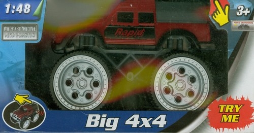 Monster truck 4x4 z dźwiękiem 1:48 czerwony