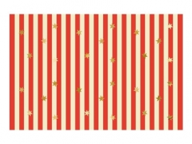 Obrus papierowy Pasy z gwiazdkami 180x120cm