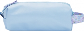 Piórnik saszetka Oxford Flowers - jasnoniebieska