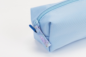 Piórnik saszetka Oxford Flowers - jasnoniebieska