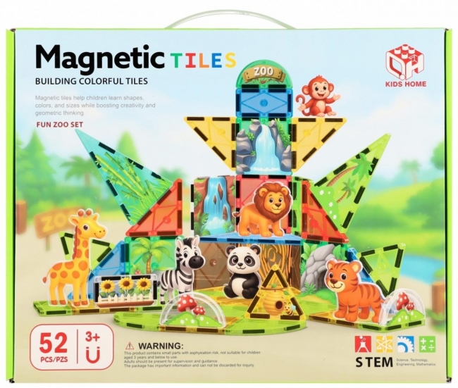 Klocki magnetyczne Zoo 52el